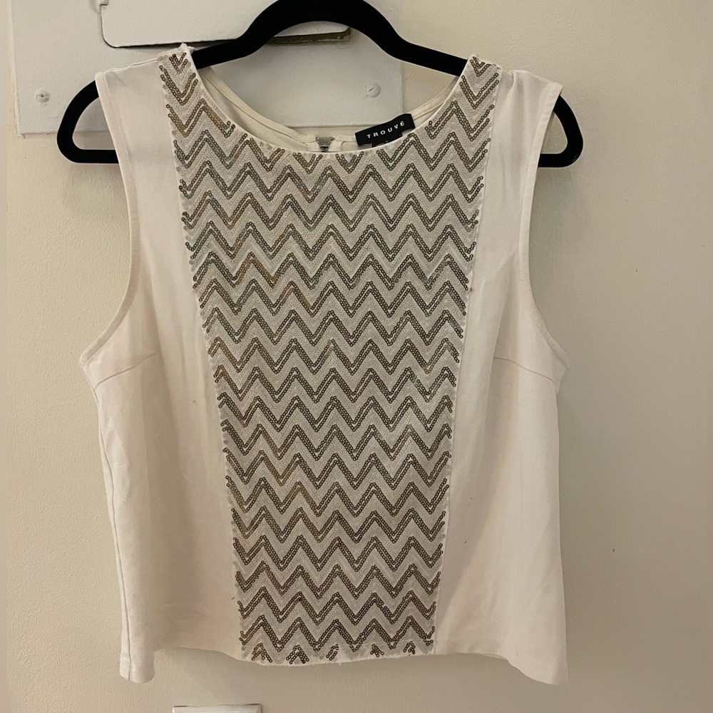 Trouve Sequin Front Top